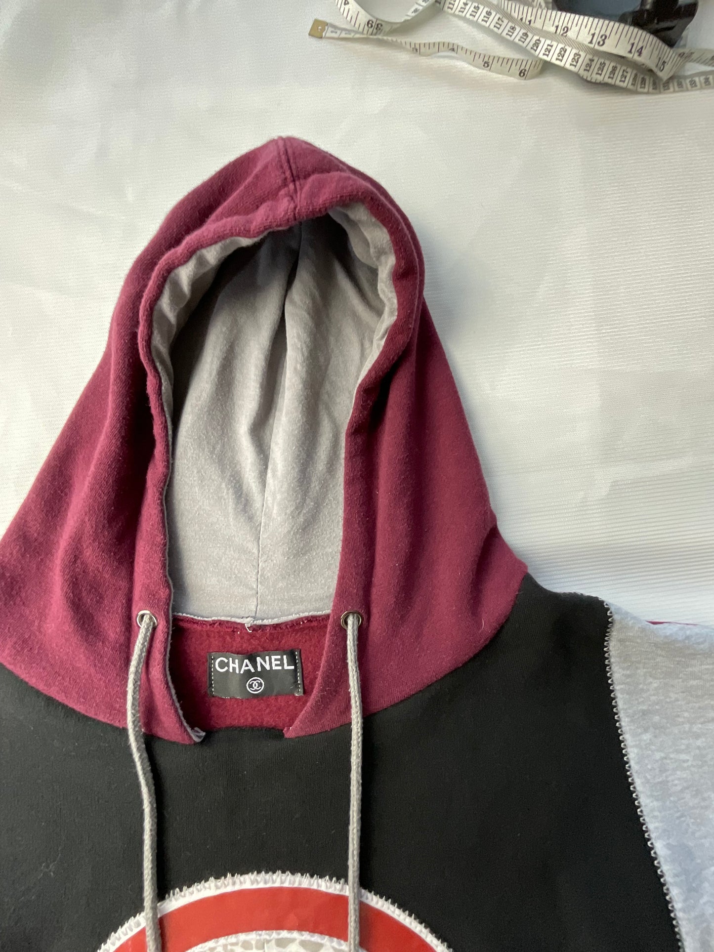 Upcycled/Reworked Chanel Drawstring Sweatshirt