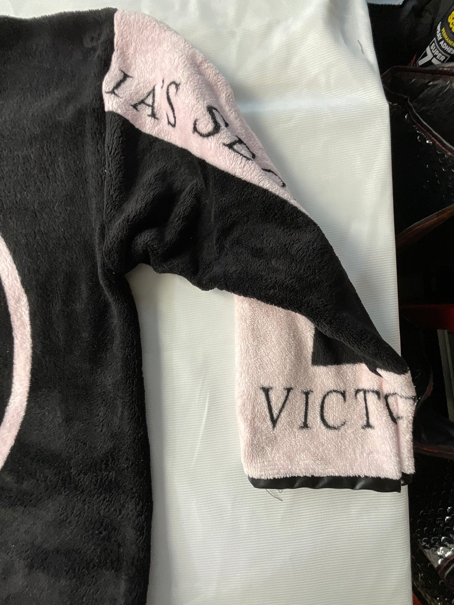 Upcycled/Reworked Victoria Secret Fleece Top