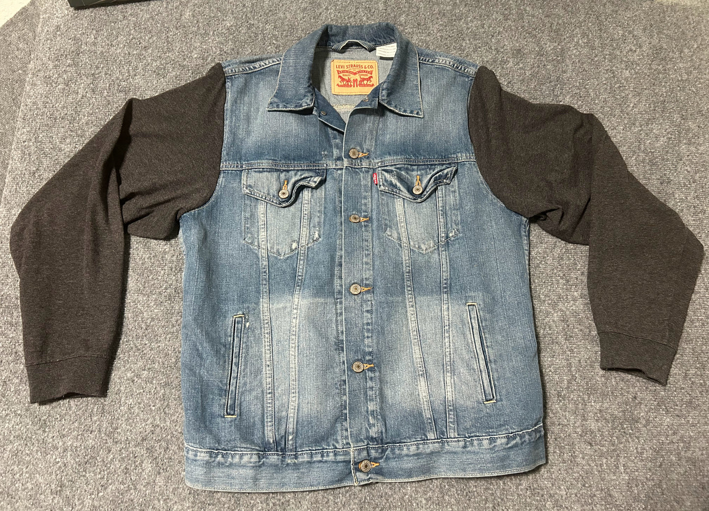 Upcycled/Reworked Levi Strauss & Co. Jean Vest with The Rolling Stones Band T-Shirt – One of a Kind