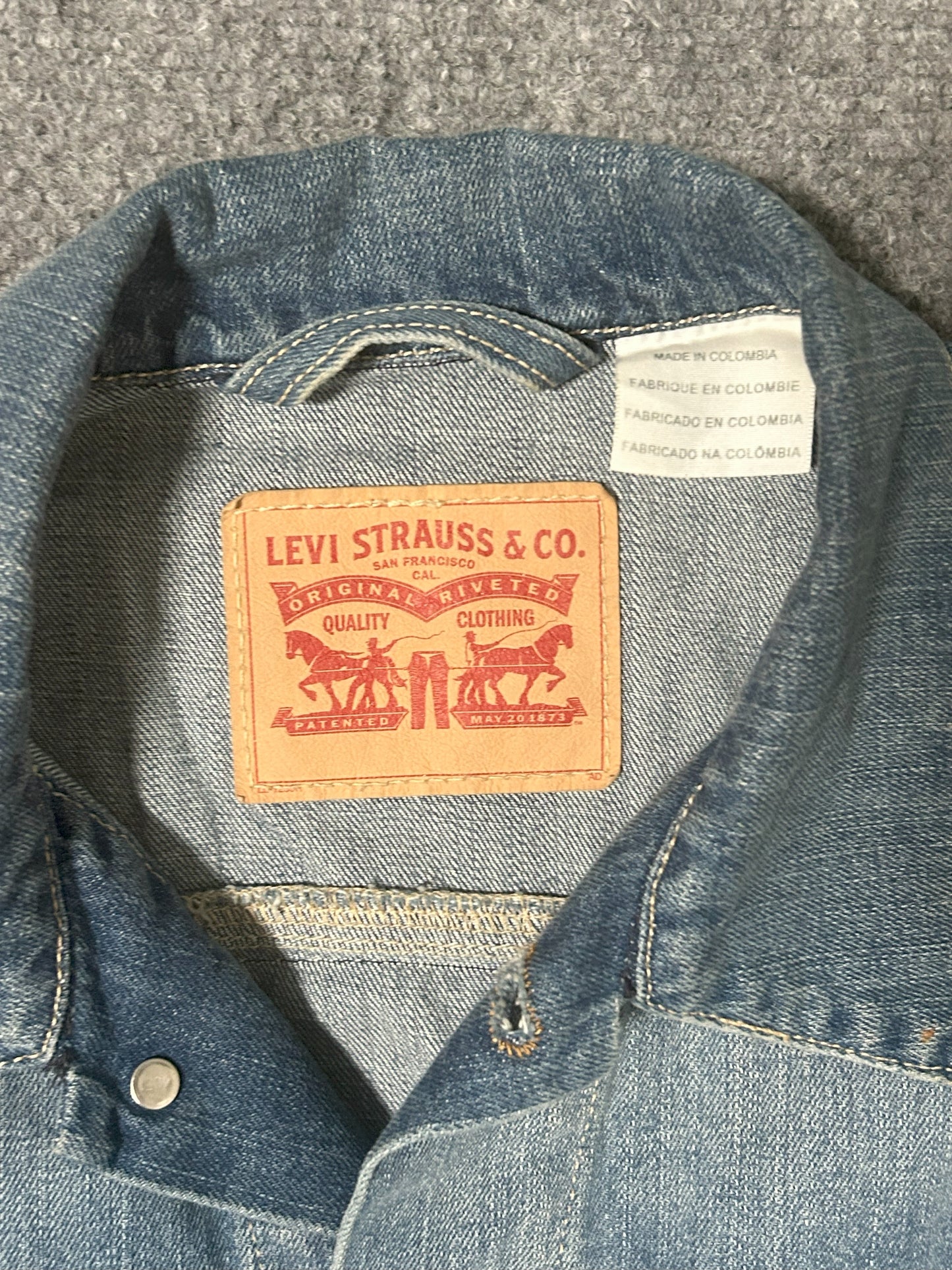 Upcycled/Reworked Levi Strauss & Co. Jean Vest with The Rolling Stones Band T-Shirt – One of a Kind