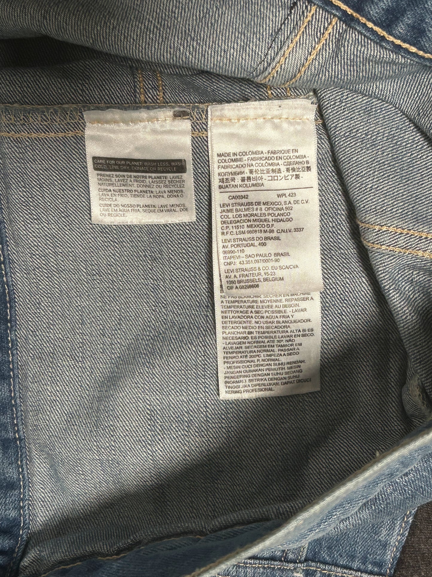 Upcycled/Reworked Levi Strauss & Co. Jean Vest with The Rolling Stones Band T-Shirt – One of a Kind