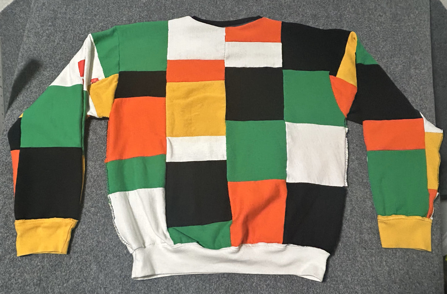 Upcycled/Reworked Patchwork Sweatshirt Unisex Est. Size Large