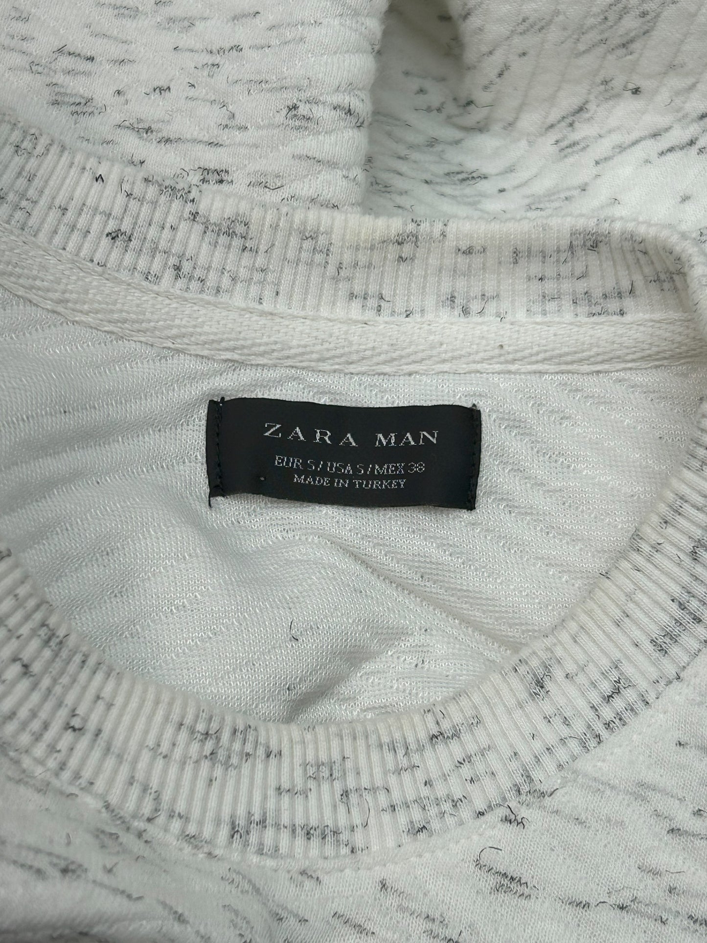 Upcycled / Reworked Zara White Crew Neck Sweater with Kim Dolce & Gabbana Graphic