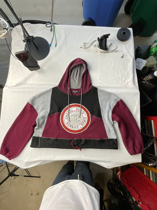 Upcycled/Reworked Chanel Drawstring Sweatshirt