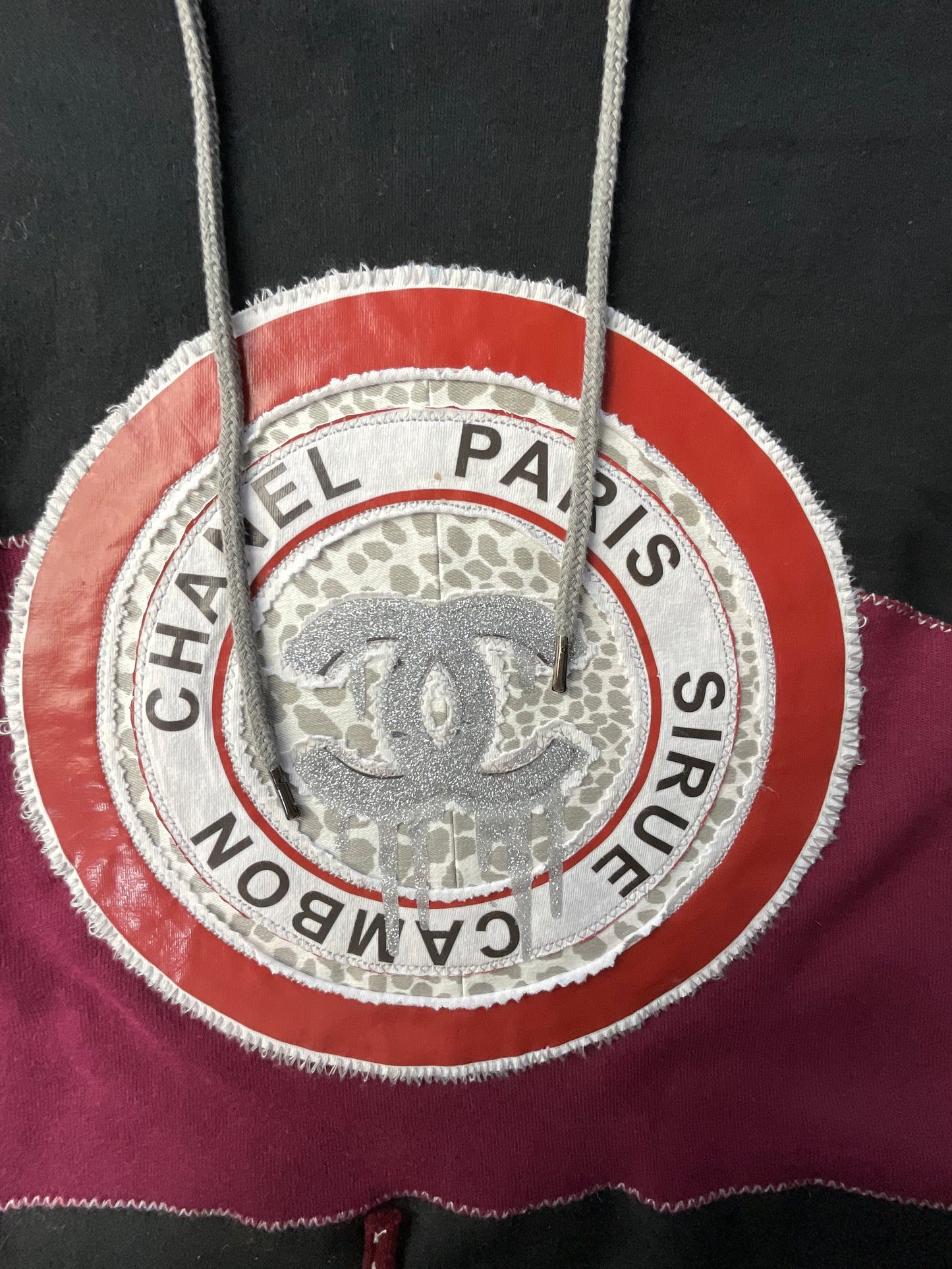 Upcycled/Reworked Chanel Drawstring Sweatshirt