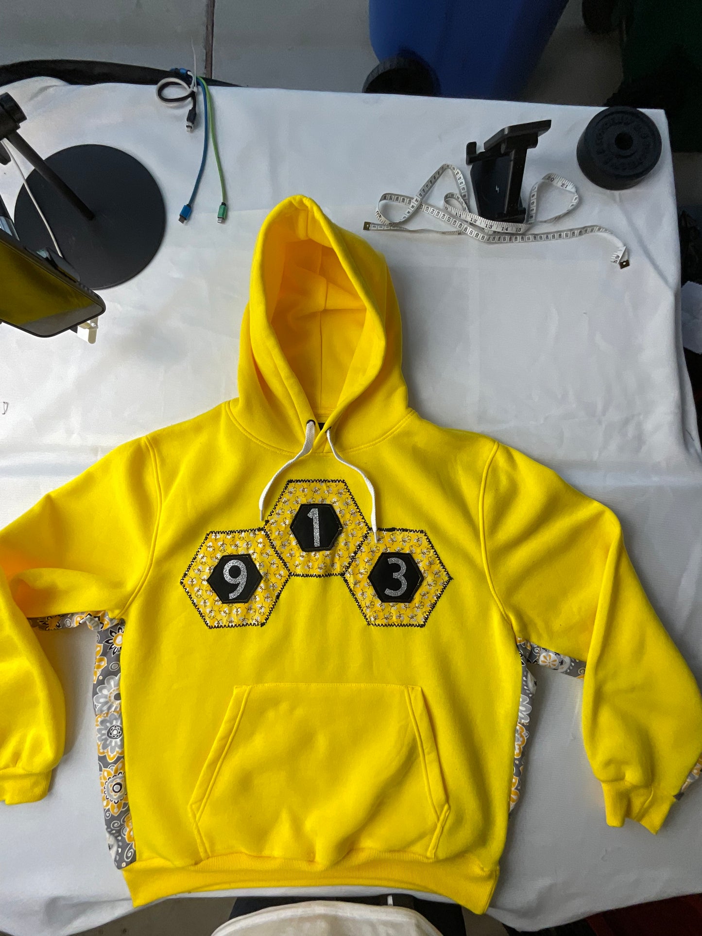 Upcycled/Reworked 913 The Bee Signature Sweatshirt- M