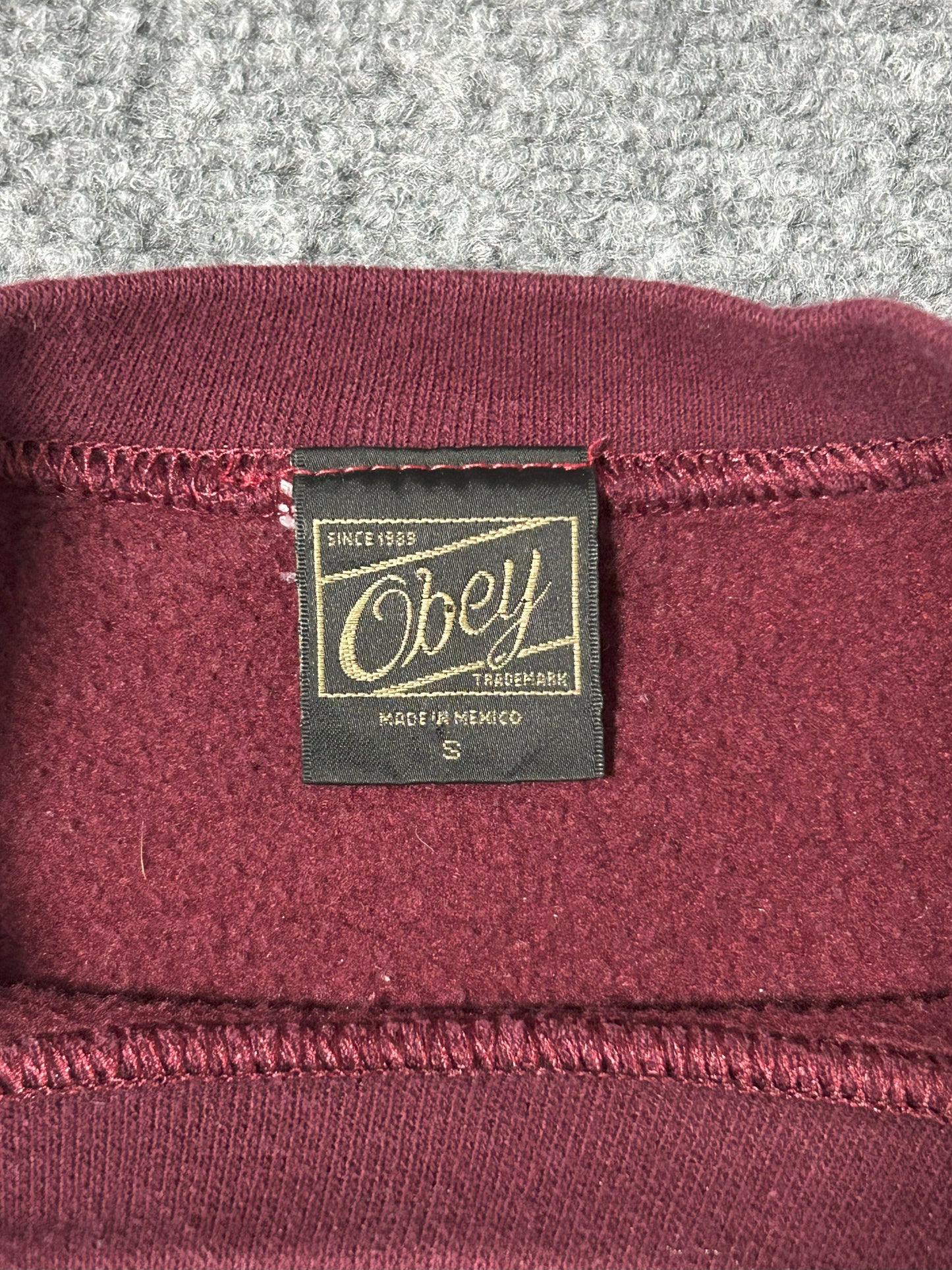 OBEY / Marvin the Martian Sweatshirt, 1 of a kind, Maroon, Women's Small