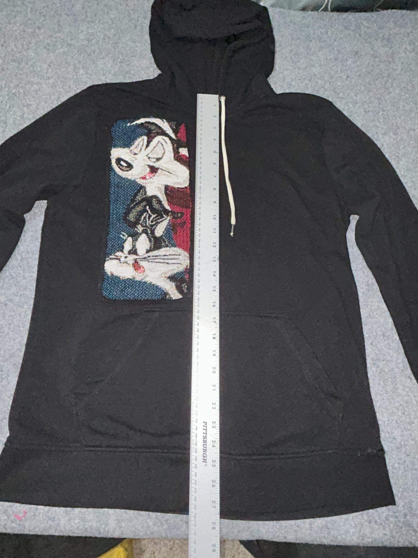 Pepe Le Pew & Penelope from a Vintage Woven Tapestry Upcycled on a XL Jacket