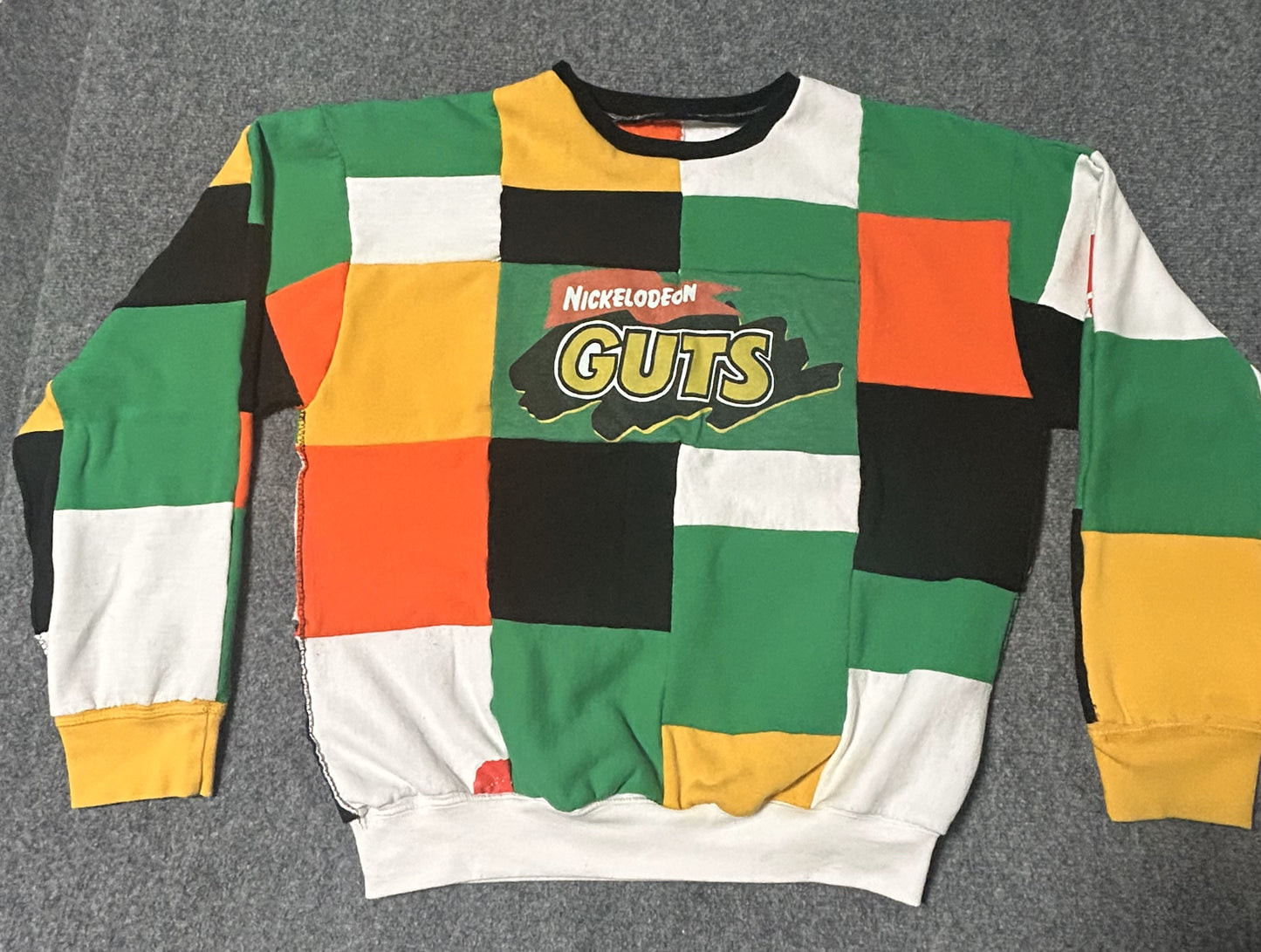 Upcycled/Reworked Patchwork Sweatshirt Unisex Est. Size Large