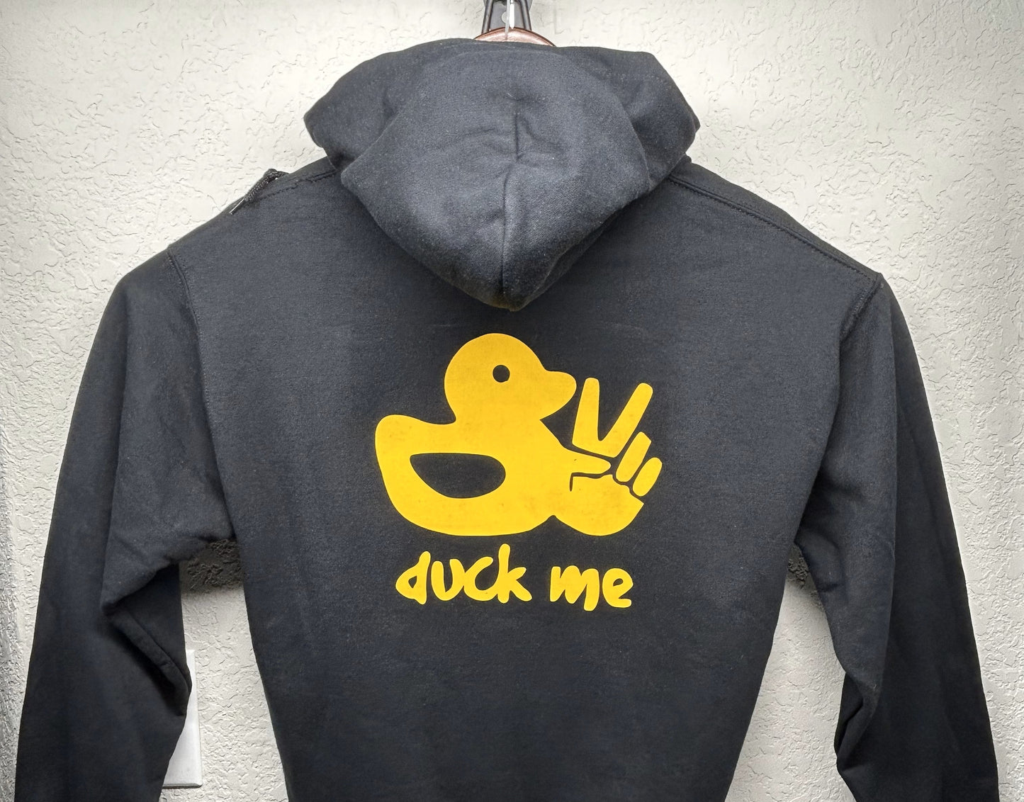 Upcycle/Reworked Handmade Jeep Patch Added to Black Hoodie Woman's Size M