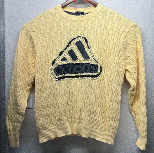 Reworked/Upcycled Club Room Cable Knit & Adidas Pullover Sweater - Size L (Men's)