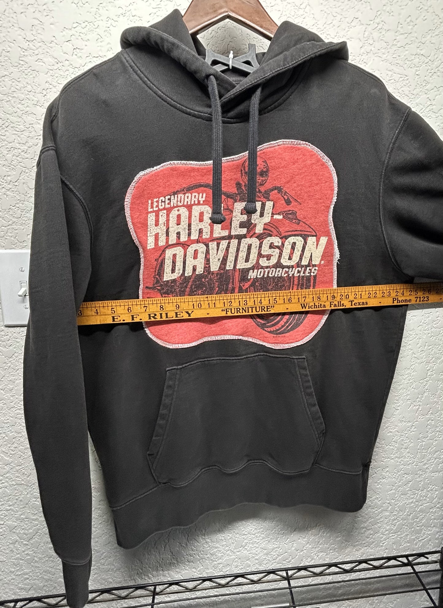 Upcycled / Reworked Black Hoodie with a Homemade patch - Unisex