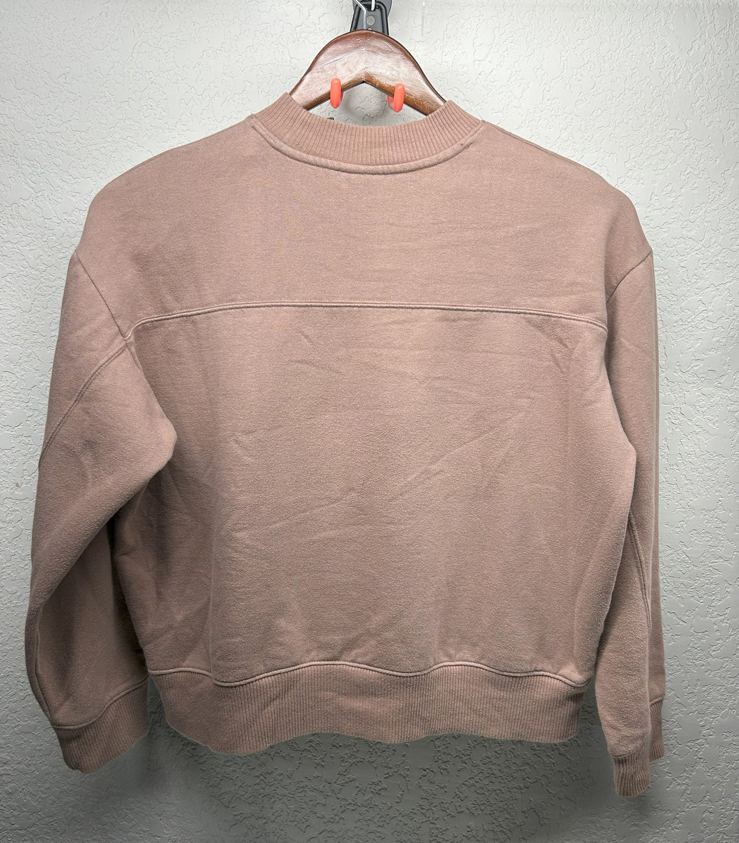 Upcycled / Reworked Tan Sweatshirt with Homemade patches Woman's L